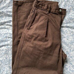Uniqlo Denim Pleated Pants
